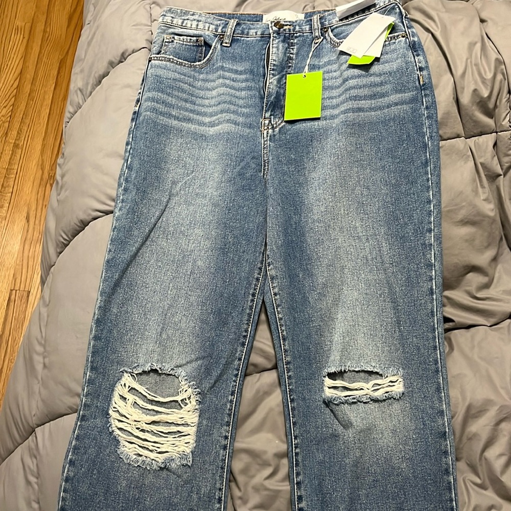 Brand New Distressed High Rise Jeans